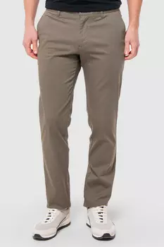 Брюки чинос хаки из хлопка