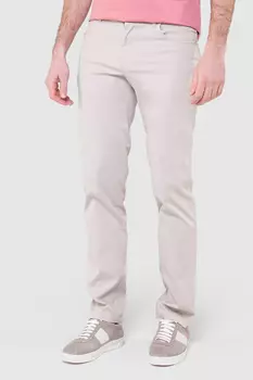 Брюки чинос светло-бежевые из хлопка