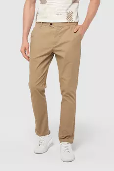 Брюки чинос светло-коричневые из хлопка