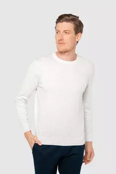 Джемпер из хлопка с эффектом меланжа