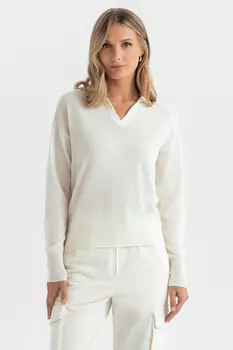 Джемпер-поло из шерсти и кашемира