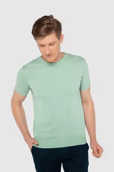 Джемпер с коротким рукавом из хлопка Пима