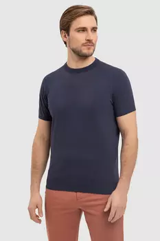 Джемпер с коротким рукавом из хлопка Пима