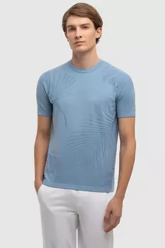 Джемпер с коротким рукавом из хлопка Пима