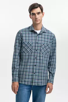 Фланелевая сорочка в клетку из устойчивой к сминанию ткани