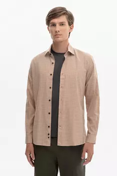 Фланелевая сорочка в клетку из устойчивой к сминанию ткани