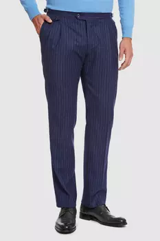 Костюмные зауженные брюки из шерсти KANZLER