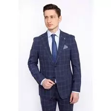 Костюмный полуприталенный пиджак из шерсти KANZLER