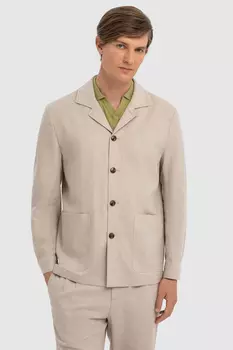 Пиджак из хлопка и льна