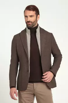 Пиджак Limited edition из смесовой шерсти с воротником-стойкой