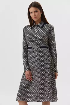 Платье-рубашка с геометричным узором