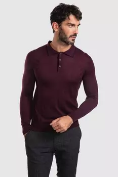 Поло с длинным рукавом из шерсти KANZLER