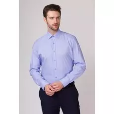 Полуприталенная хлопковая мужская рубашка KANZLER