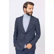 Полуприталенный пиджак из шерсти и хлопка KANZLER