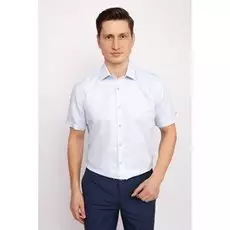 Прямая рубашка с коротким рукавом из хлопка KANZLER