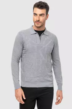 Пуловер-поло из хлопка Пима