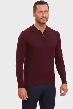 Пуловер-поло из шерсти