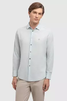 Рубашка изо льна и хлопка