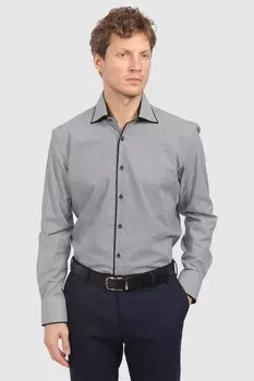 Рубашка приталенная из хлопка KANZLER