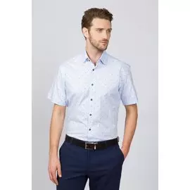 Рубашка прямая из хлопка с коротким рукавом KANZLER