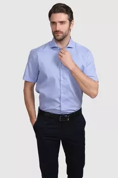 Рубашка прямая из хлопка с коротким рукавом KANZLER