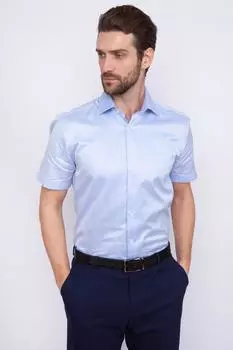 Рубашка прямая из хлопка с коротким рукавом KANZLER