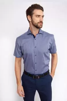 Рубашка прямая из хлопка с коротким рукавом KANZLER