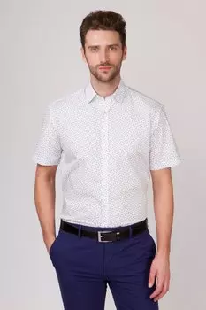 Рубашка прямая из хлопка с коротким рукавом KANZLER