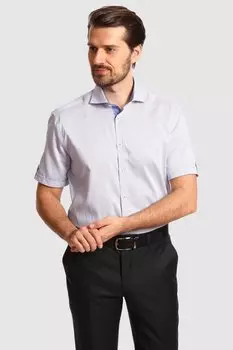 Рубашка прямая из хлопка с коротким рукавом KANZLER