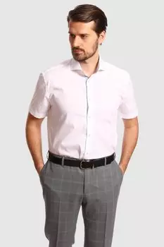 Рубашка прямая из хлопка с коротким рукавом KANZLER