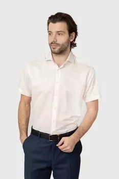 Рубашка прямая из хлопка с коротким рукавом KANZLER