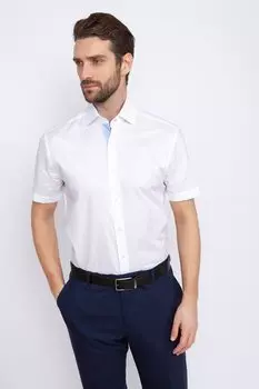 Рубашка прямая из хлопка с коротким рукавом KANZLER