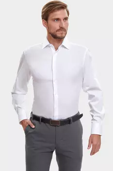 Сорочка полуприталенная из хлопка