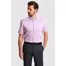 Сорочка полуприталенная из хлопка с коротким рукавом KANZLER