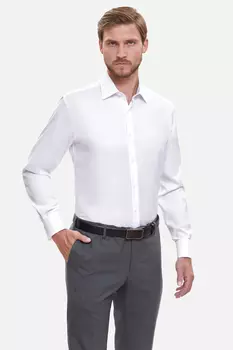 Сорочка полуприталенная из хлопка с защитой от пятен