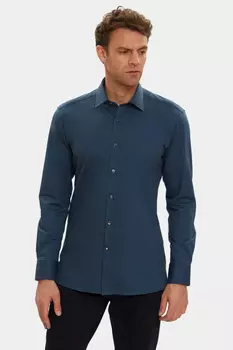 Сорочка приталенная из эластичного хлопка