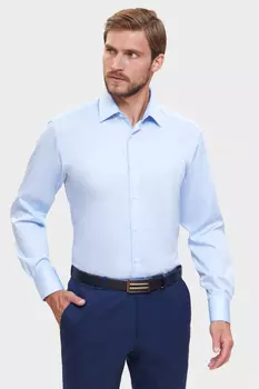 Сорочка приталенная из хлопка, легкая в уходе