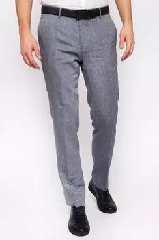 Зауженные брюки изо льна и хлопка KANZLER