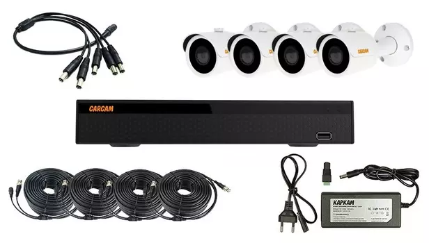 Готовый комплект видеонаблюдения CARCAM KIT 2M-20 4 камеры