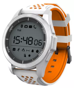 Часы CARCAM SMART WATCH F3 - WHITE, Оранжевый силикон