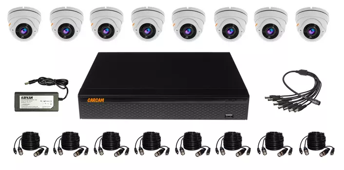 Готовый комплект видеонаблюдения CARCAM VIDEO KIT 5M-5 8 камер