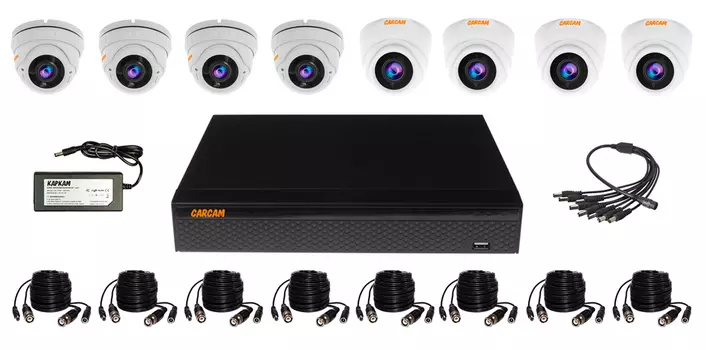 Готовый комплект видеонаблюдения CARCAM VIDEO KIT 5M-7 8 камер
