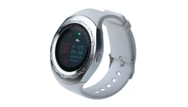 Часы CARCAM SMART WATCH A7 - SILVER, White silicone