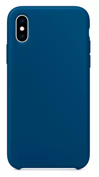 Чехол для iPhone XS Max Silicon case Apple WS синий