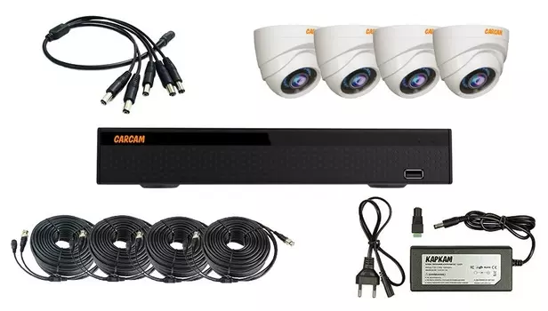 Готовый комплект видеонаблюдения CARCAM KIT 2M-21 4 камеры