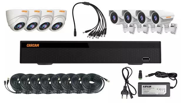 Готовый комплект видеонаблюдения CARCAM KIT 2M-26 8 камер