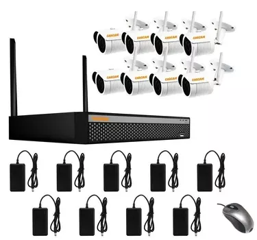 Готовый Wi-Fi комплект на 8 беспроводных Full HD камер CARCAM KIT-1080/8