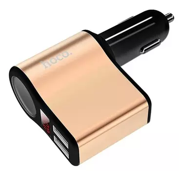 Автомобильное зарядное устройство Hoco Z10 Black