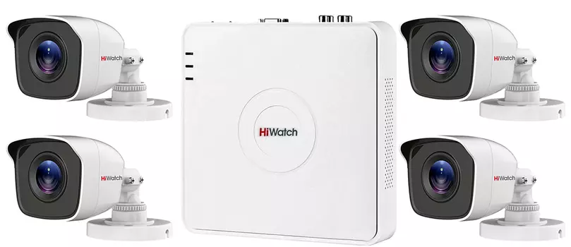 Комплект видеонаблюдения HiWatch KIT 2N4C1 4 камеры