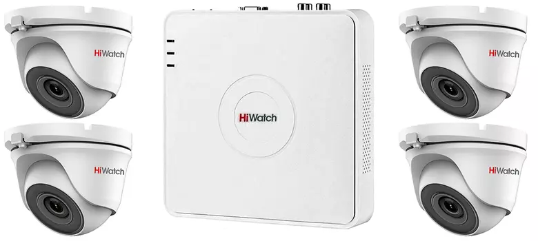 Комплект видеонаблюдения HiWatch KIT 2P4D1 4 камеры